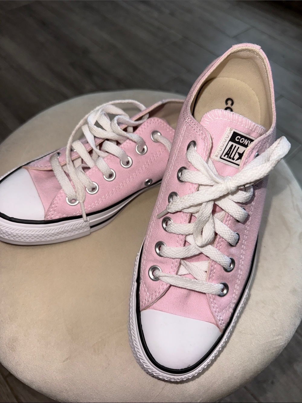 Converse Pink Low-Top Canvas Sneakers